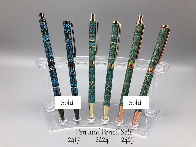One of a Kind Polymer Clay Pen and Pencil Sets